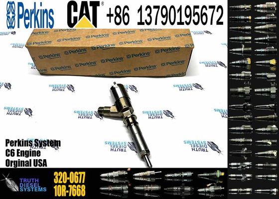 Excavator Parts Fuel Diesel Injector Fuel Injector 320-0677 3200677 Nozzle Injector C4.4 C6.6 320D L 320D 320D GC 323D L