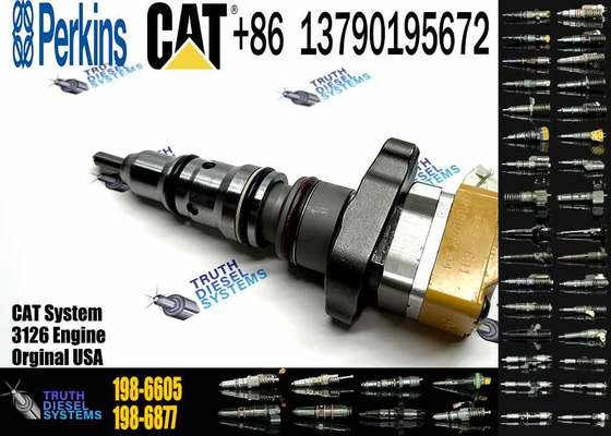 1986605 High Quality Excavator Parts Diesel Fuel Injector 198-6605 for Cat Caterpillar Engine 3126 3126B 3126E