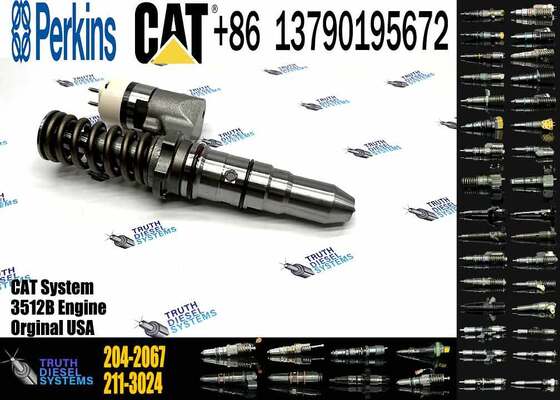 High Efficiency Diesel Common Rail Fuel Injector 204-2067 Diesel Injector for Caterpillar 3508B/3512B/3516 Engine Spare Parts