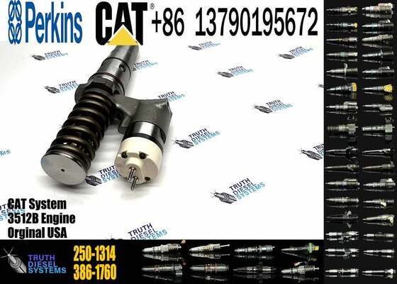 Diesel Fuel Injector 250-1314 2501314 10R-1290 10R1290 Injection Valves for Caterpillar 3508B 3512B 3516B