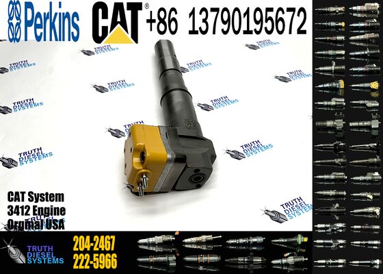 New Diesel Common Rail Fuel Injector 204-2467 232-1166 232-1167 20R-5392 232-1168 Steel for Sprayer Excavator 3412 Truck Parts