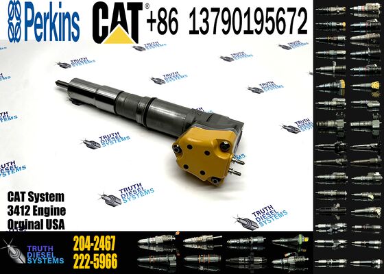 New Diesel Common Rail Fuel Injector 204-2467 232-1166 232-1167 20R-5392 232-1168 Steel for Sprayer Excavator 3412 Truck Parts
