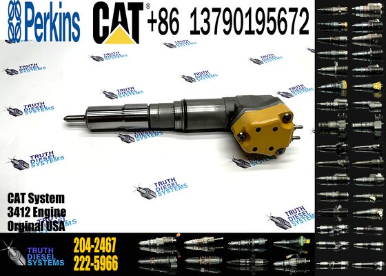 New Diesel Common Rail Fuel Injector 204-2467 232-1166 232-1167 20R-5392 232-1168 Steel for Sprayer Excavator 3412 Truck Parts